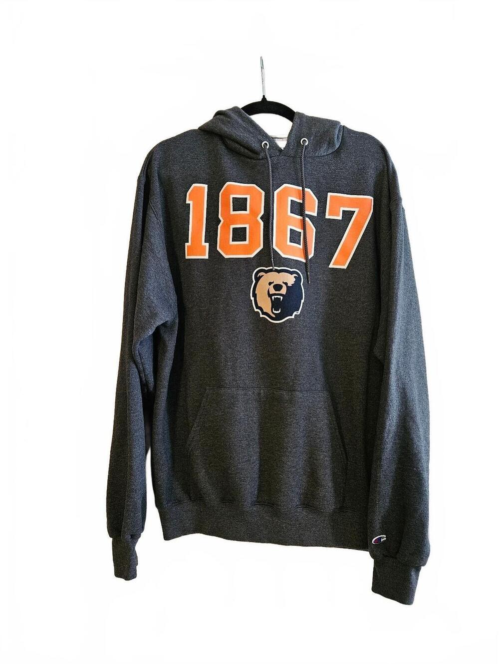 Champion Authentic Athleticwear Hooded Sweatshirt with 1867 and Bear Logo